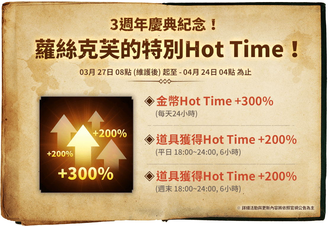 3週年慶典紀念！蘿絲克芙的特別Hot Time！