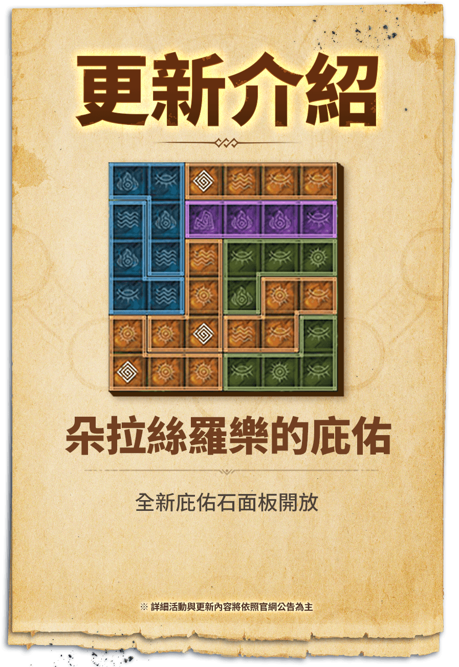 更新介紹朵拉絲羅樂的庇佑